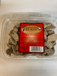 16 oz tub of cinnamon toast flavored pecans from Davis Mountains Nut Company