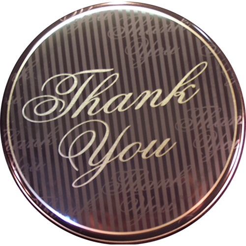 4-Flavor large flavored pecans Tin (22oz) with thank you written on lid from Davis Mountains Nut Company 