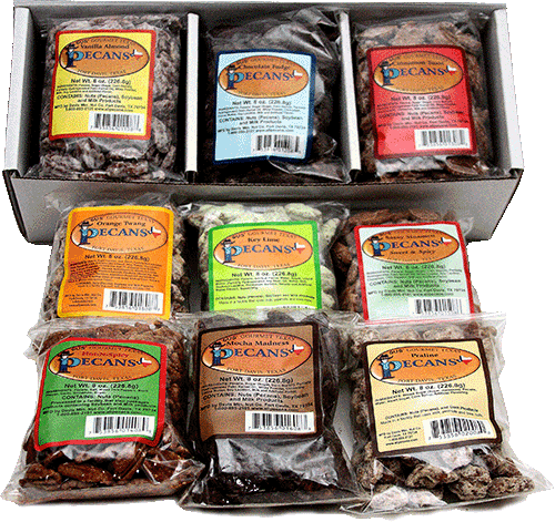 9-Flavor Gift Box (4 1/2 lbs.)-Davis Mountains Nut Company