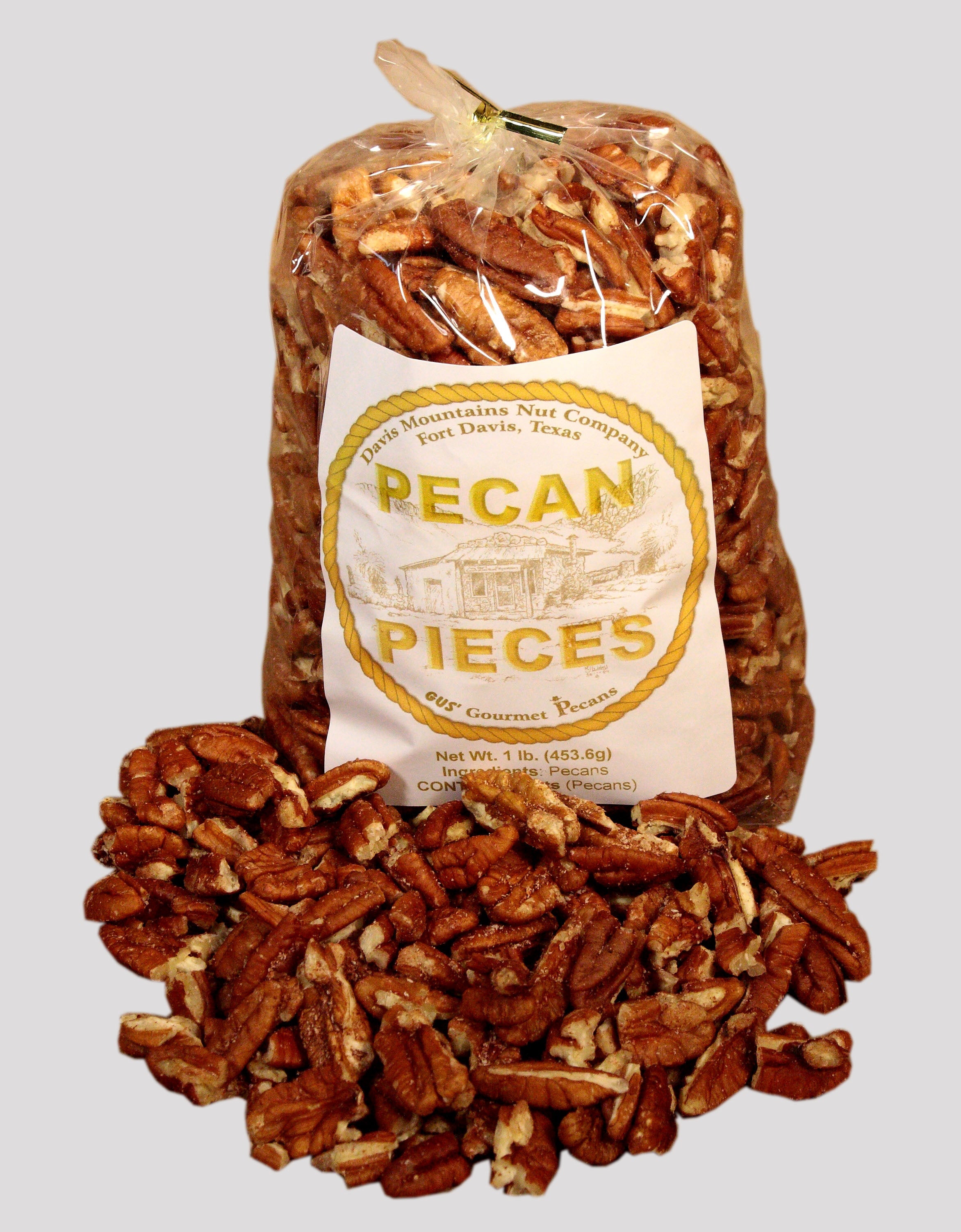 Fresh Pecan Pieces in a bag from Davis Mountains Nut Company
