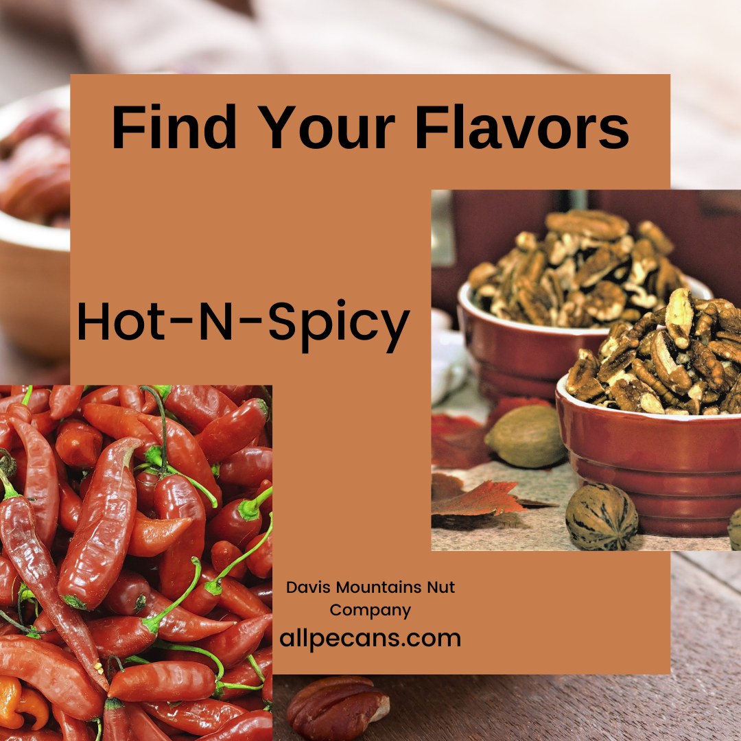 Hot-N-Spicy flavored pecans photo from Davis Mountains Nut Company
