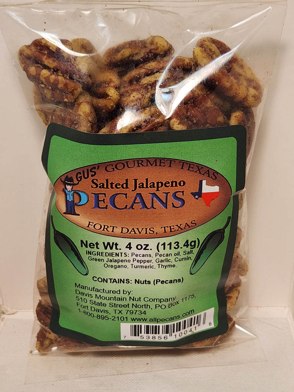 Jalapeño Salted Pecans from Davis Mountains Nut Company - 4 oz bag