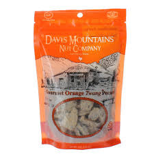 Orange Twang flavored Pecans from Davis Mountains Nut Company