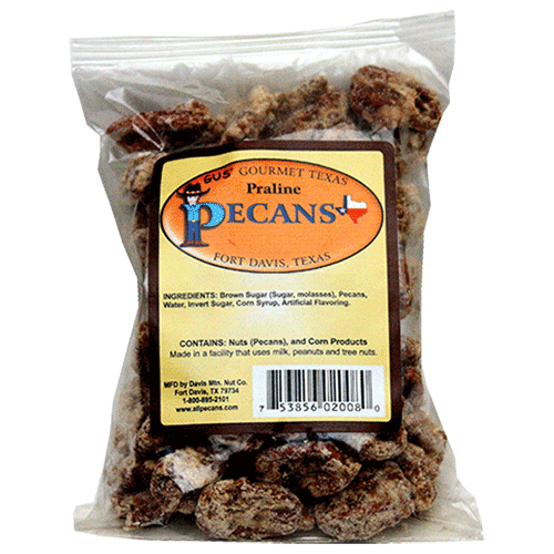 Praline Flavored pecans from Davis Mountains Nut Company