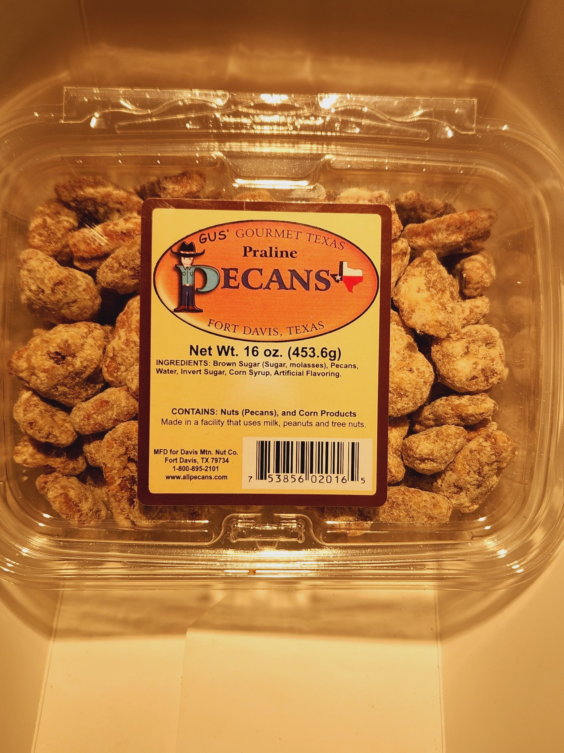 Praline Flavored pecans from Davis Mountains Nut Company